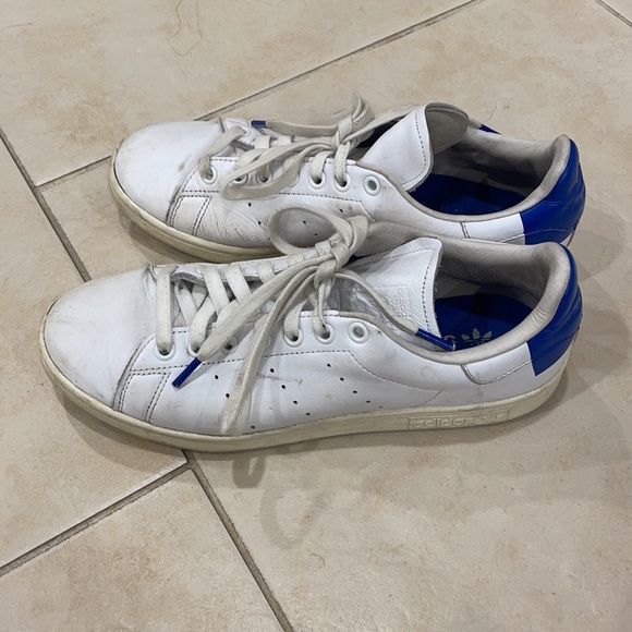 Adidas Stan smith white with blue back. Special edition - Picture 4 of 7